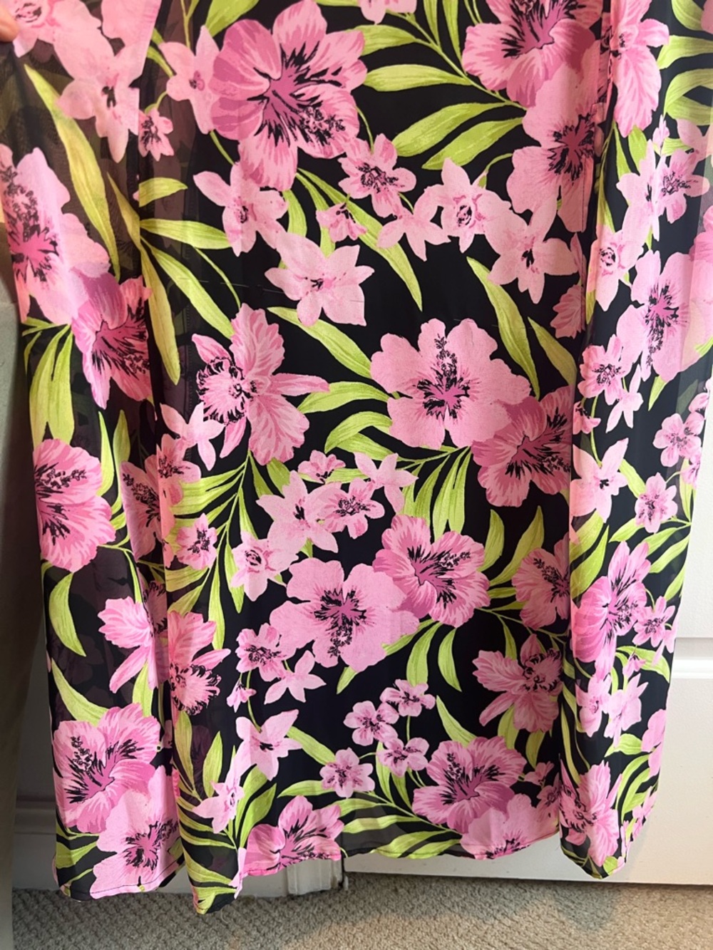 Bar III Maxi Dress with Pink Floral Print szM - Picture 5 of 15